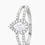 Bague Hildana Or Blanc Oxyde De Zirconium - Bagues solitaires Femme | Histoire d&rsquo;Or