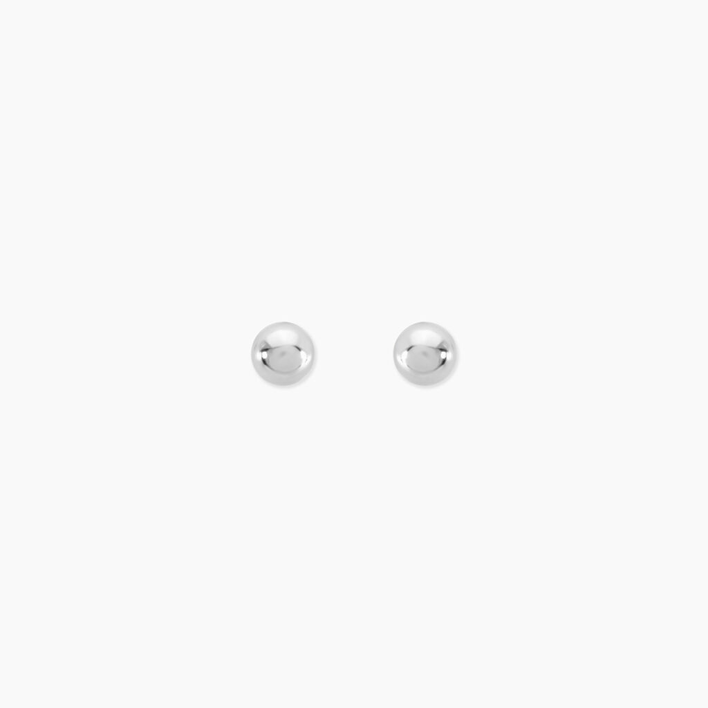 Boucles D'oreilles Puces Virgie Argent Blanc - Boucles d'oreilles fantaisie Femme | Histoire d’Or