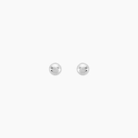 Boucles D'oreilles Puces Virgie Argent Blanc - Boucles d'oreilles fantaisie Femme | Histoire d’Or