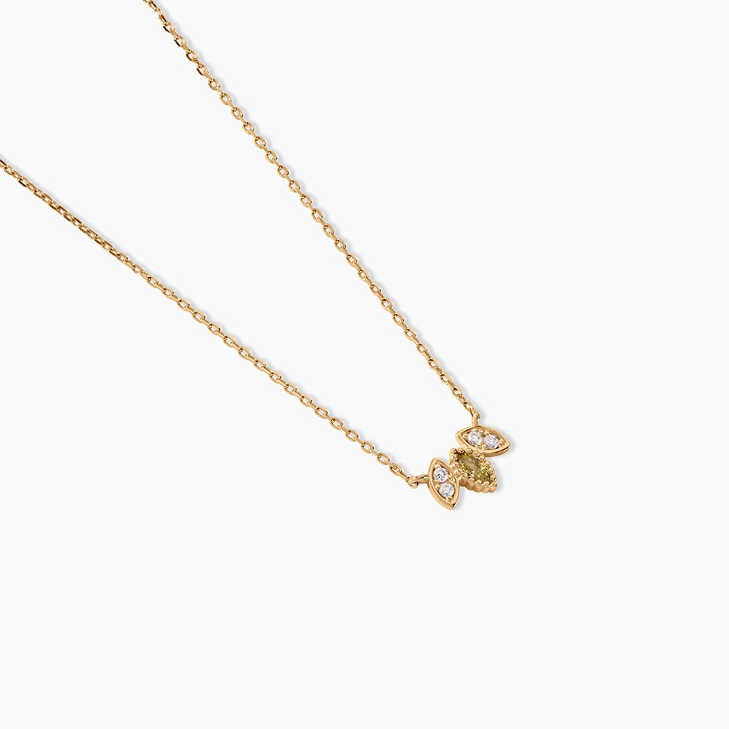 Collier Nyxanne Plaqu&eacute; Or Jaune Oxyde De Zirconium - Colliers fantaisie Femme | Histoire d&rsquo;Or