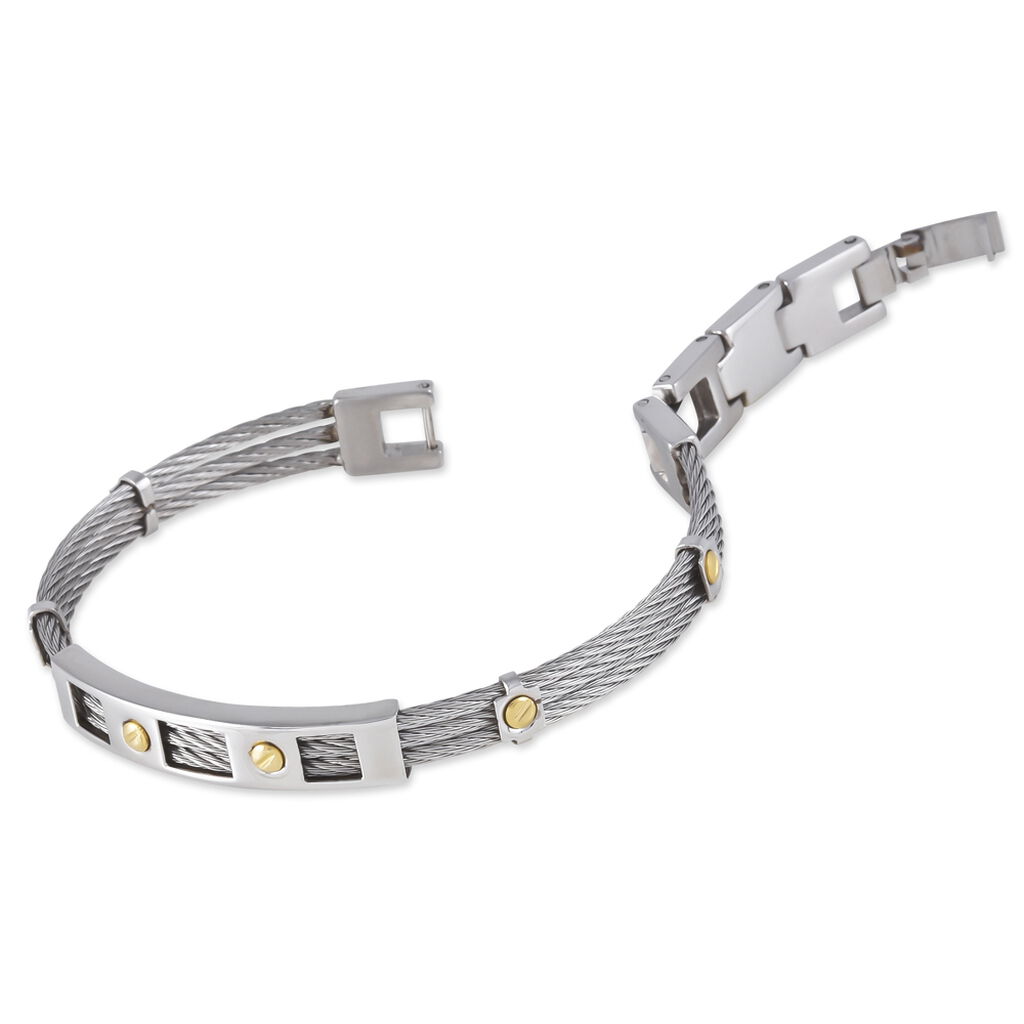 Bracelet Jacques Acier Blanc - Bracelets fantaisie Homme | Histoire d’Or