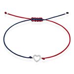 Bracelet French Twist Argent Blanc Oxyde De Zirconium - Bracelets cordon Femme | Histoire d&rsquo;Or