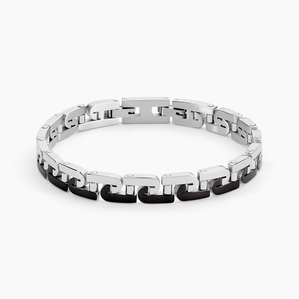 Bracelet Jourdan Wild Acier Blanc Et Noir - Bracelets Homme | Histoire d’Or