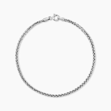 Bracelet Jany Maille Palmier Or Blanc - Bracelets cha&icirc;ne Femme | Histoire d&rsquo;Or