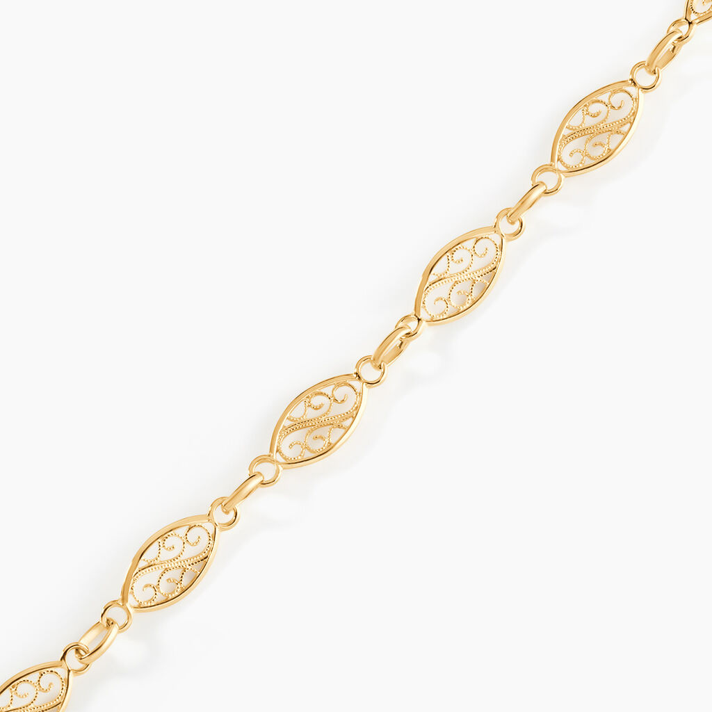 Bracelet Maille Acanty Or Jaune - Bracelets cha&icirc;ne Femme | Histoire d&rsquo;Or