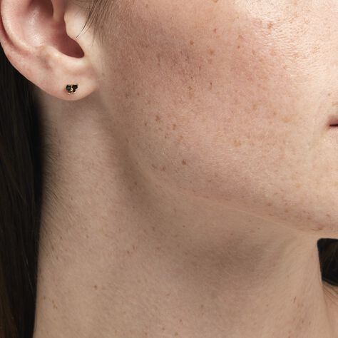 Boucles D'oreilles Puces Or Jaune Oxydes De Zirconium - Clous d'oreilles Femme | Histoire d’Or