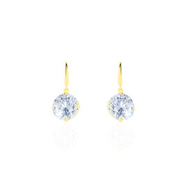 Boucles D'oreilles Pendantes Oxyde Rond Or Jaune Oxyde De Zirconium - Boucles d'oreilles pendantes Femme | Histoire d’Or