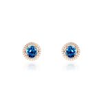 Boucles D'oreilles Puces Or Rose Maeva Topazes Oxydes De Zirconium - Clous d'oreilles Femme | Histoire d&rsquo;Or