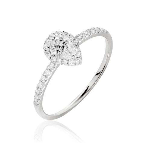 Bague Solitaire Tatiana Or Blanc Diamant - Bagues solitaires Femme | Histoire d’Or