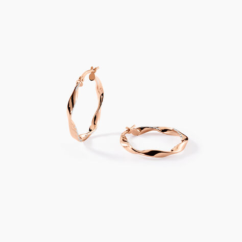 Cr&eacute;oles Argent Rose Alieno - Boucles d'oreilles cr&eacute;oles Femme | Histoire d&rsquo;Or