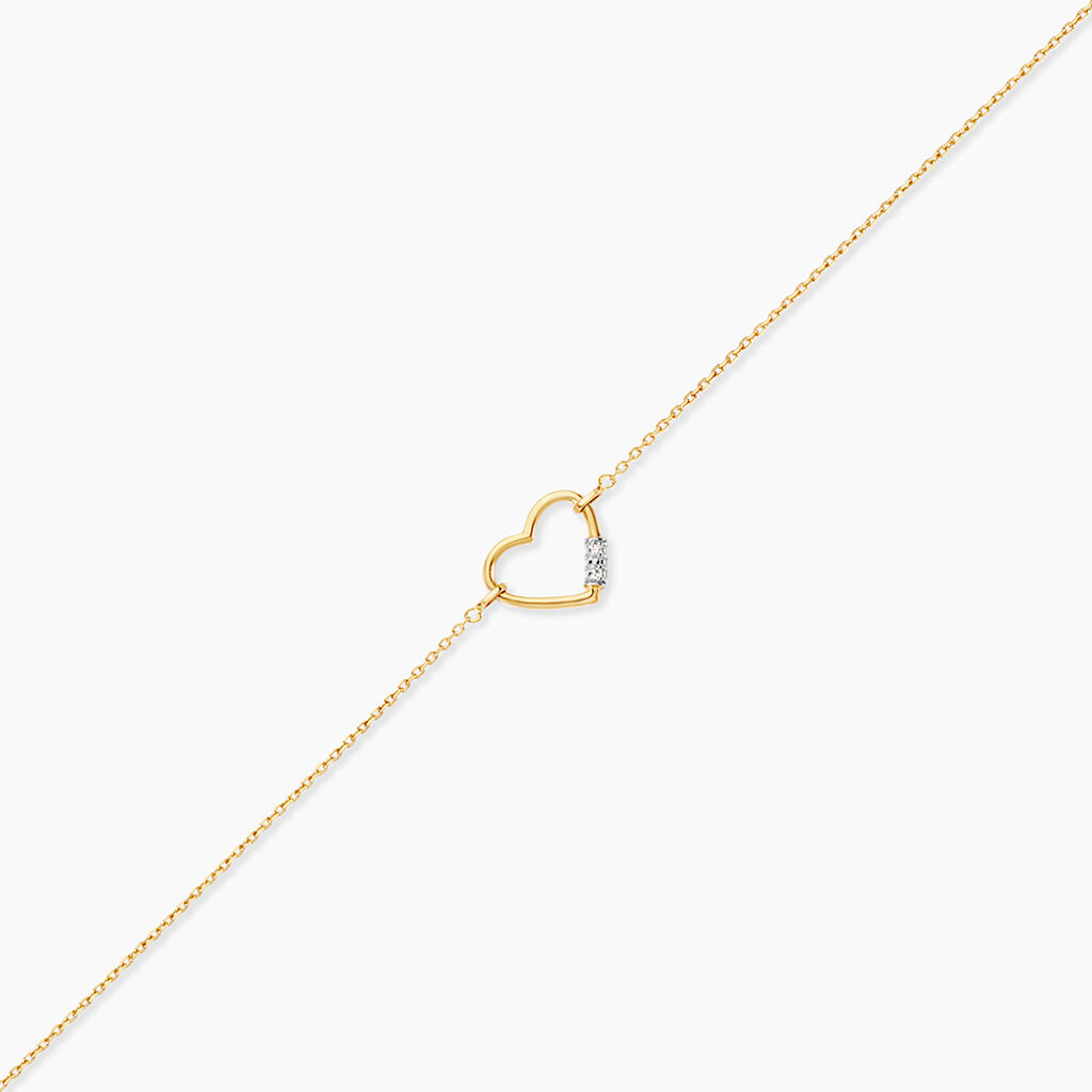 Bracelet Hortensia Or Jaune Diamant - F&ecirc;te des m&egrave;res Femme | Histoire d&rsquo;Or