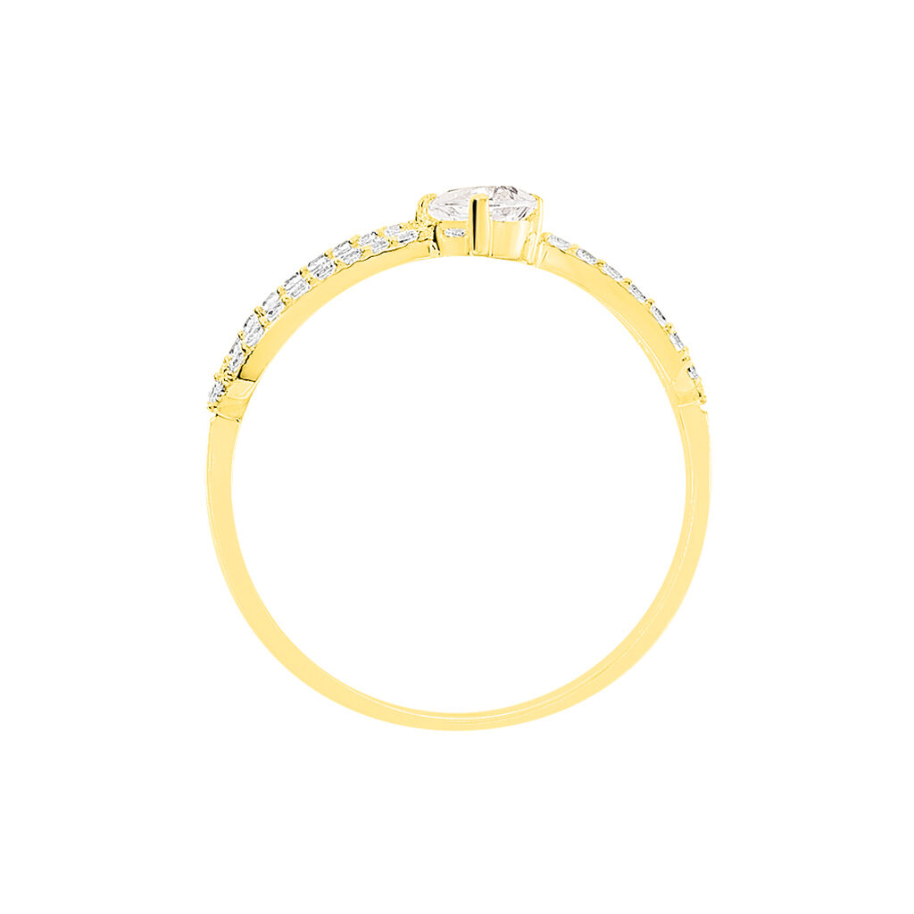 Bague Myrtle Or Jaune Oxyde De Zirconium - Bagues solitaires Femme | Histoire d’Or