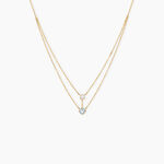 Collier Beaut&eacute; Bleut&eacute;e Or Jaune Topaze Oxyde De Zirconium - Colliers Femme | Histoire d&rsquo;Or