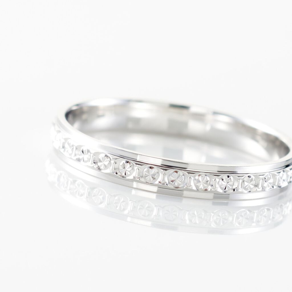 Alliance Heldea Ruban Plat Or Blanc - Alliances Unisex | Histoire d&rsquo;Or