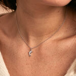 Collier Court Argent Blanc Giullia Motif Oxyde De Zirconium - Ras de cou Femme | Histoire d&rsquo;Or