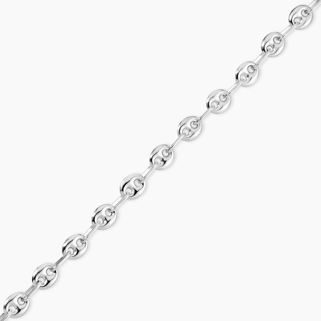 Bracelet Dami Maille Grain De Cafe Or Blanc - Bracelets cha&icirc;ne Femme | Histoire d&rsquo;Or