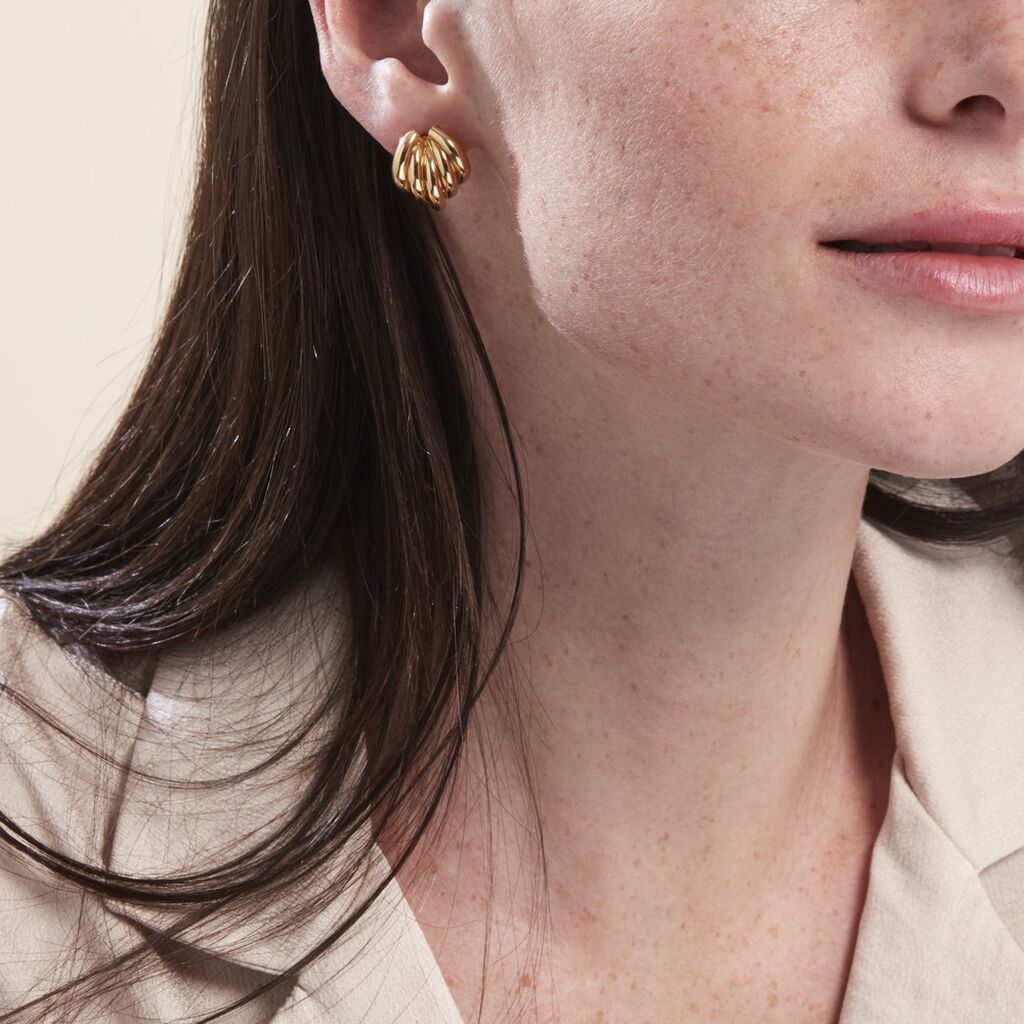 Boucles D'oreilles Or Jaune Verbena - Clous d'oreilles Femme | Histoire d’Or