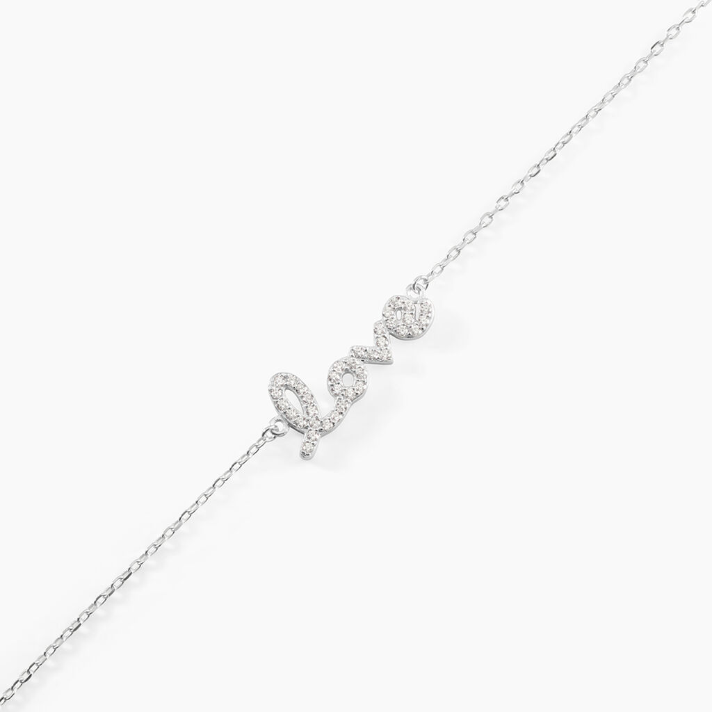 Bracelet Argent Blanc Elly Oxyde De Zirconium - F&ecirc;te des m&egrave;res Femme | Histoire d&rsquo;Or