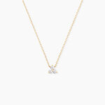 Collier Usoa Or Jaune Diamant Synth&eacute;tique - Colliers Femme | Histoire d&rsquo;Or