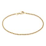 Bracelet Azelys Maille Corde Plaqu&eacute; Or Jaune - Bracelets cha&icirc;ne Femme | Histoire d&rsquo;Or