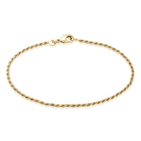Bracelet Azelys Maille Corde Plaqu&eacute; Or Jaune - Bracelets cha&icirc;ne Femme | Histoire d&rsquo;Or