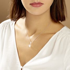 Collier Noame Argent Blanc Perle De Culture Et Oxyde De Zirconium - Colliers fantaisie Femme | Histoire d’Or