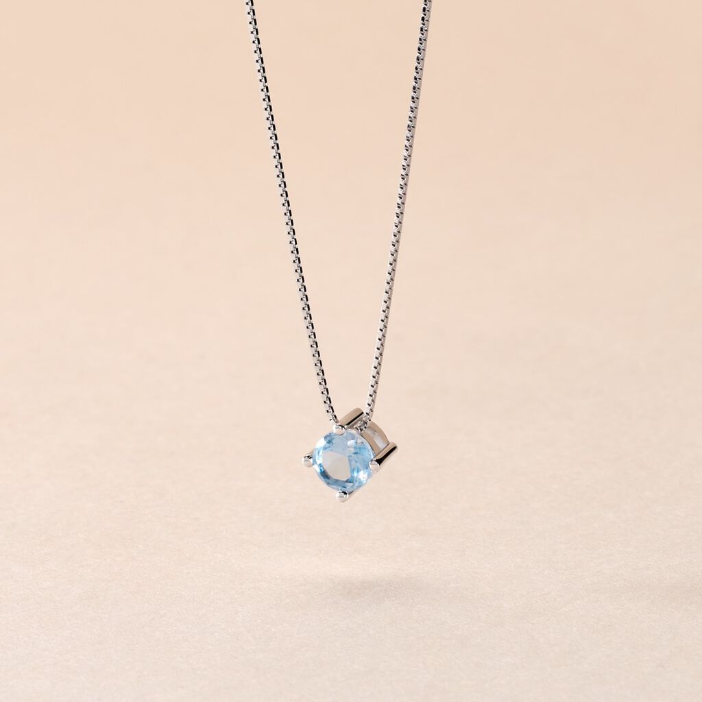 Collier Solitaire Argent Blanc Rio Santa Teresa Oxyde De Zirconium - Colliers fantaisie Femme | Histoire d’Or