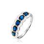 Bague Margaux Or Blanc Saphir Et Diamant