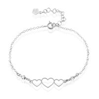 Bracelet Love Love Argent Blanc Oxyde De Zirconium