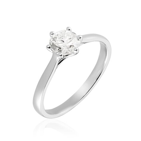 Bague Solitaire Athena Or Blanc Diamant - Bagues solitaires Femme | Histoire d’Or