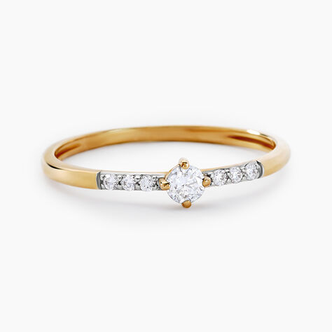 Bague Rebeckah Or Jaune Diamant Synthétique - Bagues solitaires Femme | Histoire d’Or