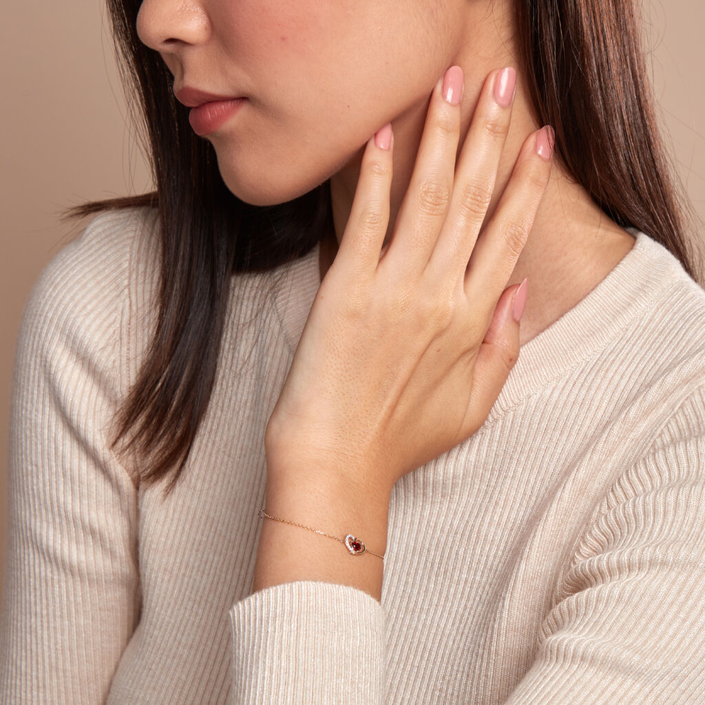 Bracelet Eliana Or Jaune Rhodolite Oxyde De Zirconium - Bracelets Femme | Histoire d’Or