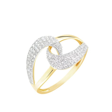 Bague Boucle D'or Or Jaune Oxyde De Zirconium - Bagues avec pierre Femme | Histoire d’Or