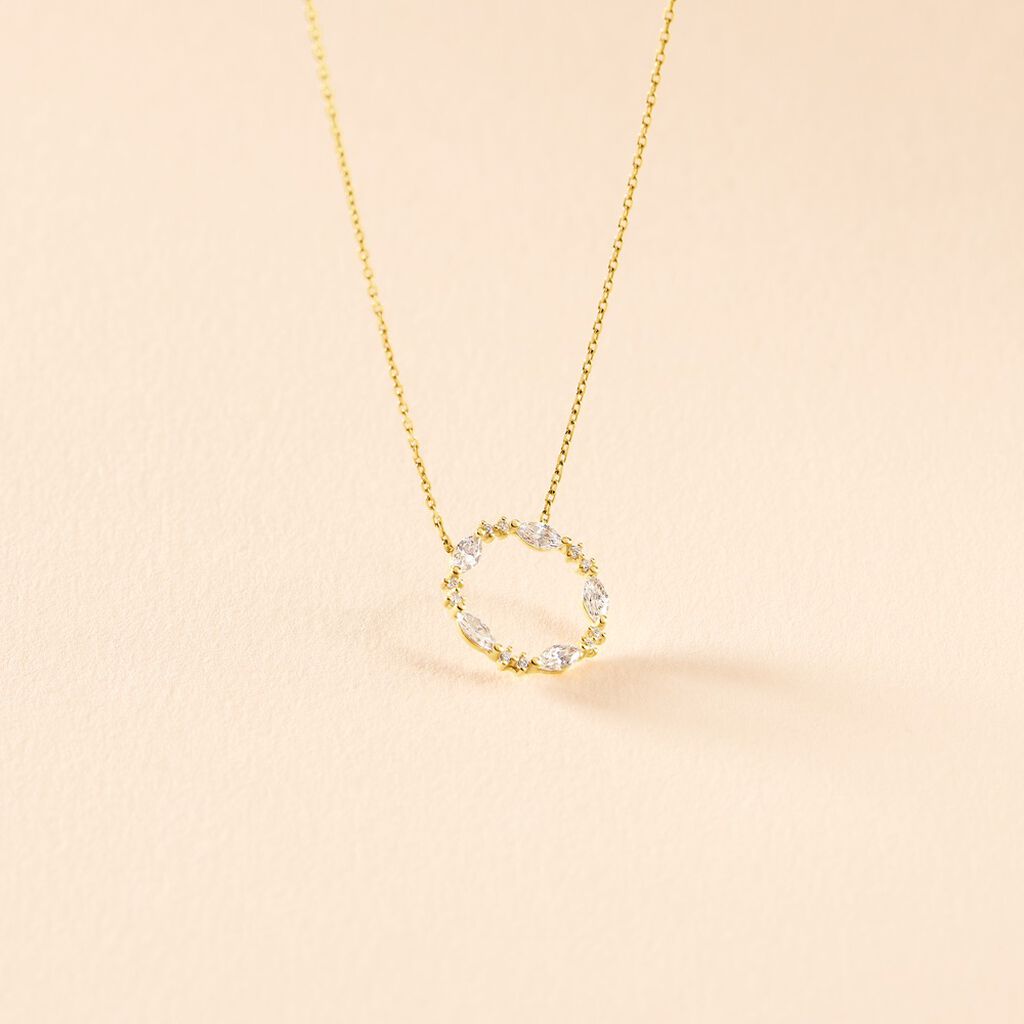 Collier Sparkle Or Jaune Oxyde De Zirconium - Anniversaire Femme | Histoire d&rsquo;Or