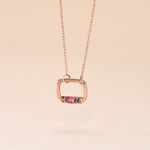 Collier Urban Call Argent Rose Pierre De Synthese Oxyde De Zirconium - Colliers fantaisie Femme | Histoire d&rsquo;Or