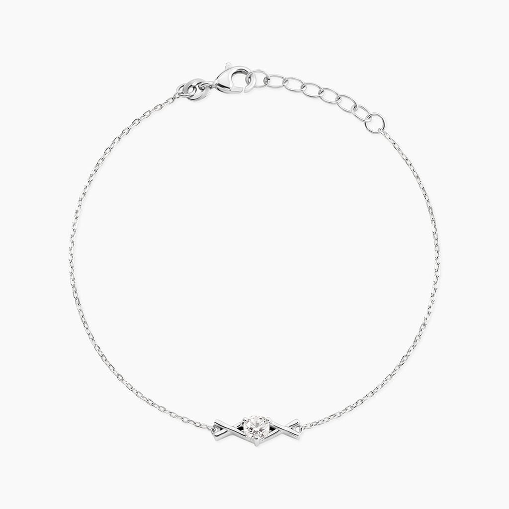 Bracelet Laina Argent Blanc Oxyde De Zirconium - F&ecirc;te des m&egrave;res Femme | Histoire d&rsquo;Or