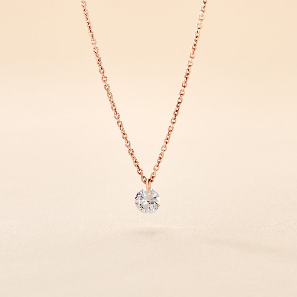 Collier Constantin Argent Rose Oxyde De Zirconium - Colliers fantaisie Femme | Histoire d’Or
