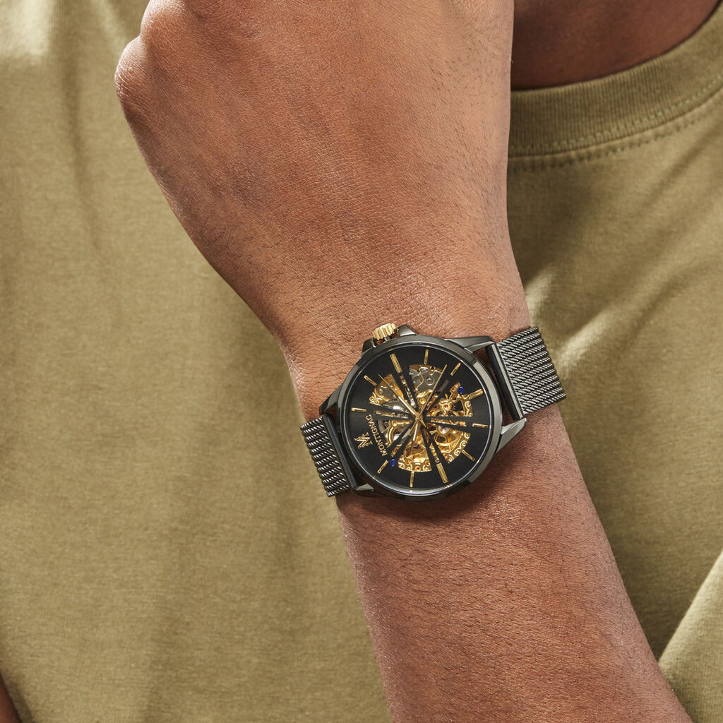 Montre Montignac Round Automatique Noir - Montres Homme | Histoire d’Or