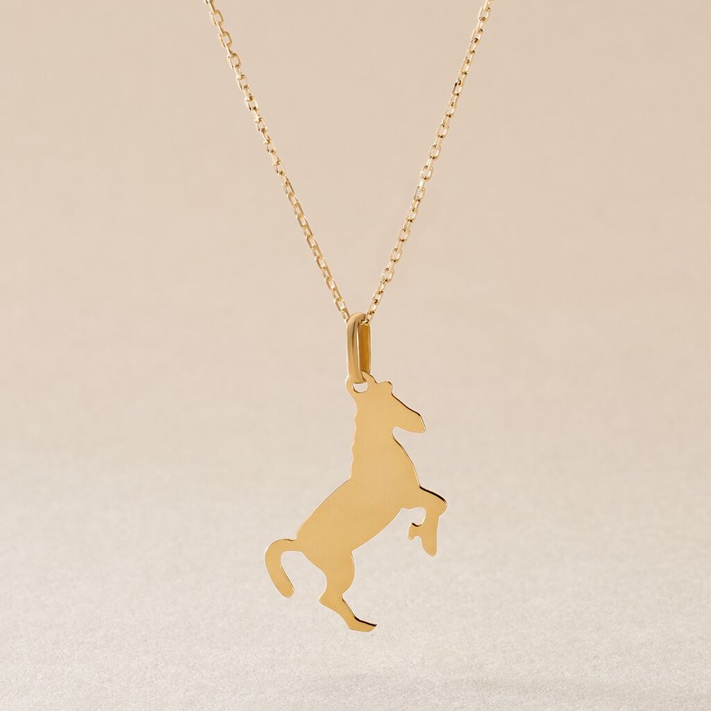 Pendentif Egide Cheval Or Jaune - Pendentifs Famille | Histoire d’Or