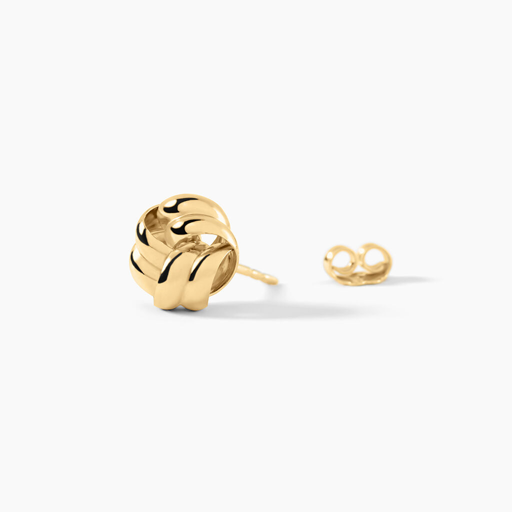 Boucles D'Oreilles Puces Ombeline Argent Dor&eacute; A L'Or 750/1000 - Clous d'oreilles Femme | Histoire d&rsquo;Or