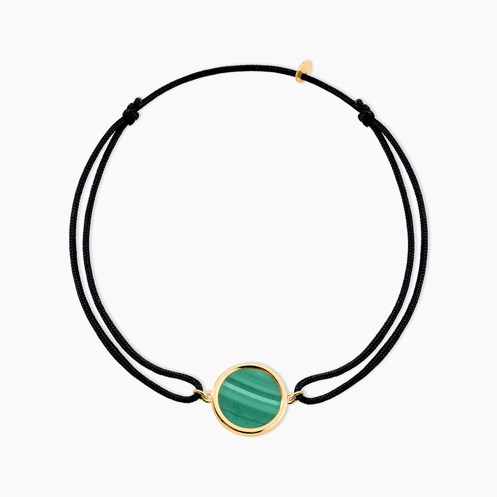 Bracelet Lucky Gems Or Jaune Malachite - Bracelets cordon Femme | Histoire d&rsquo;Or