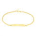 Bracelet Identité Etheline Maille Gourmette Or Jaune - Bracelets Communion Enfant | Histoire d’Or