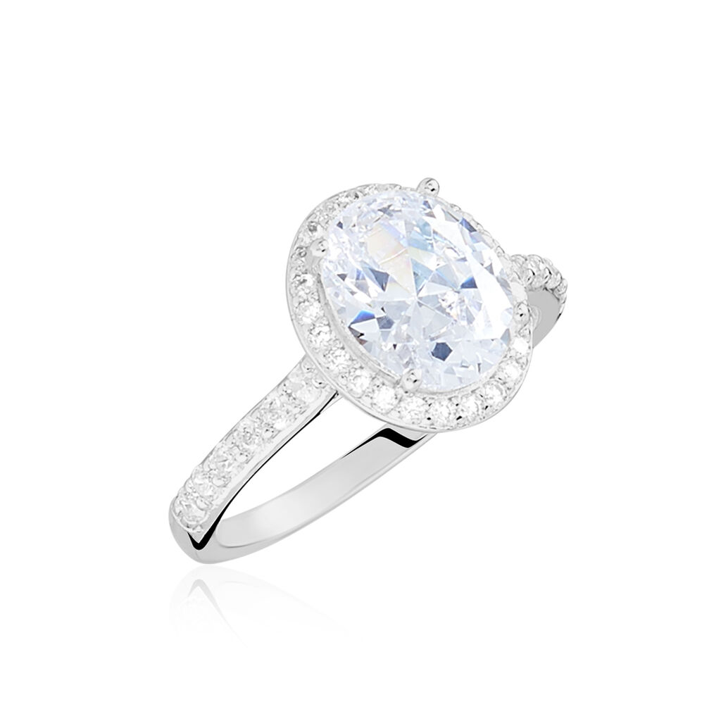 Bague Solitaire Adeodat Argent Oxyde De Zirconium - Bagues solitaires Femme | Histoire d&rsquo;Or