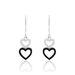 Boucles D'oreilles Pendantes Lio Argent Blanc Oxyde De Zirconium