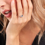 Bague Guillemette Argent Blanc Pierre D'imitation - Bagues solitaires Femme | Histoire d&rsquo;Or