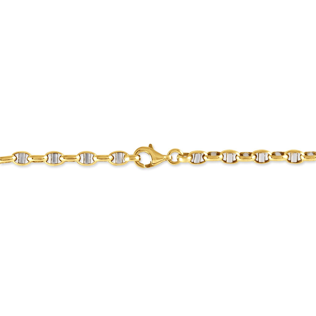 Bracelet Or Bicolore Maille Marine Ronde - Bracelets chaîne Femme | Histoire d’Or