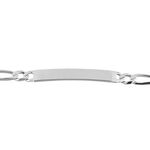 Bracelet Identit&eacute; Vivian Argent Blanc - Gourmettes Femme | Histoire d&rsquo;Or