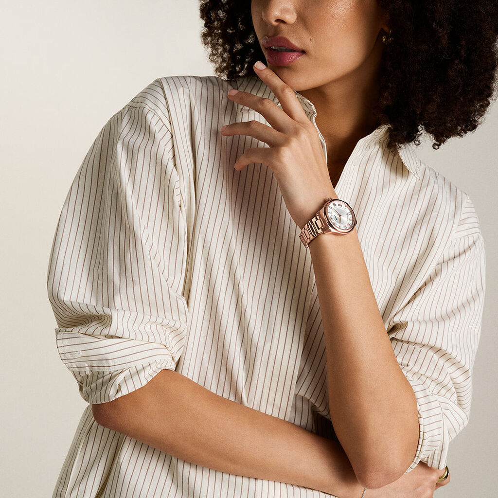 Montre Fossil Gilmore Argent&eacute; - Id&eacute;es cadeaux Femme | Histoire d&rsquo;Or
