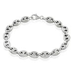 Bracelet Carrus Maille Grain De Cafe Argent Blanc - Bracelets cha&icirc;ne Homme | Histoire d&rsquo;Or