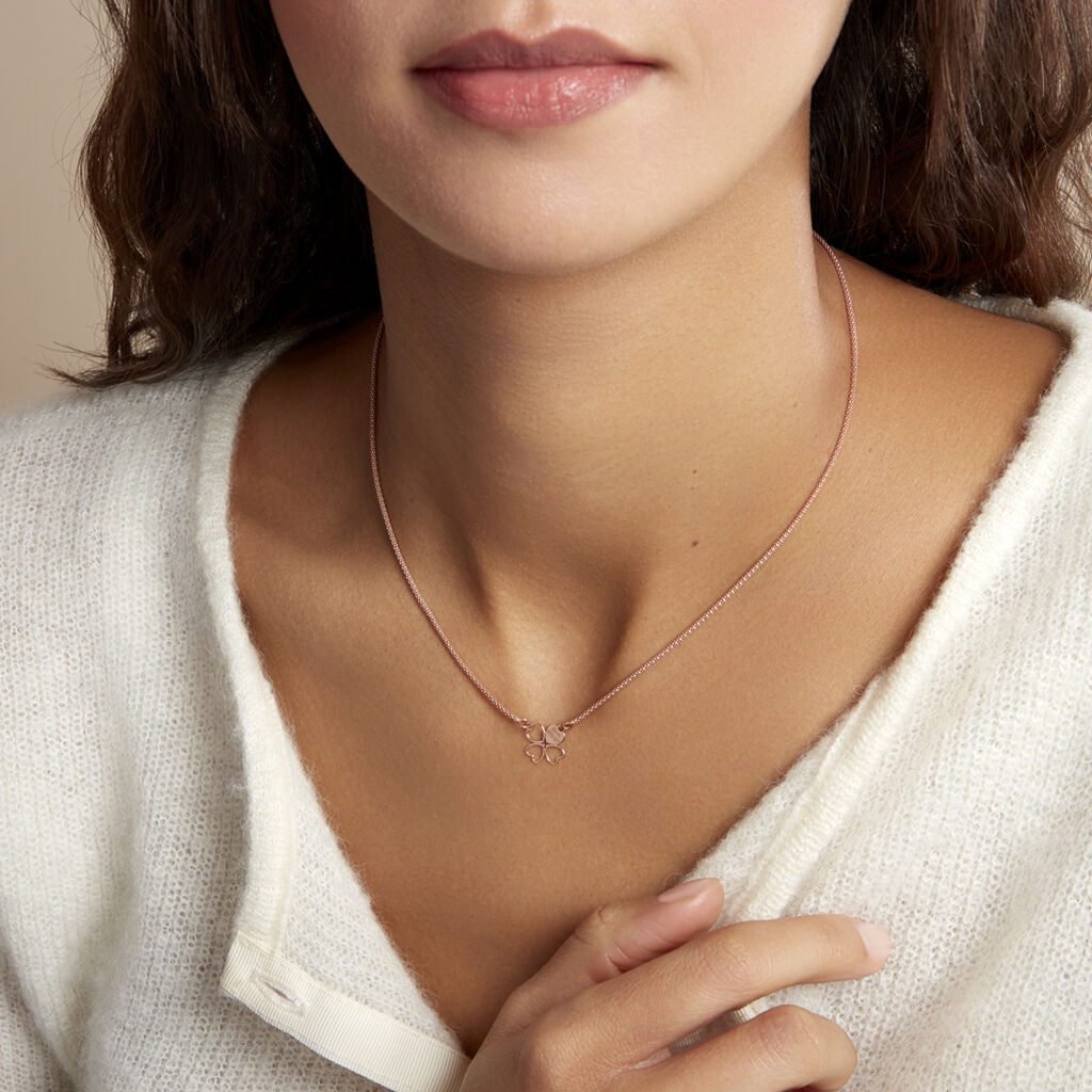 Collier Amorette Argent Rose - Colliers fantaisie Femme | Histoire d’Or